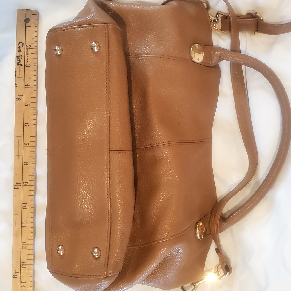 Onna Ehrlich Tan Leather Shoulder Bag